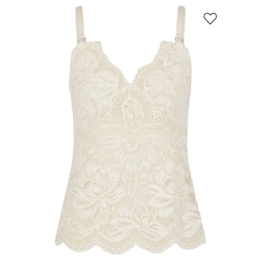 Paco Rabanne Cream Lace Tank Top